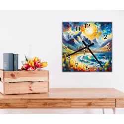 Orologio da parete artistico – Paesaggio marino impressionista