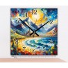 Orologio da parete artistico – Paesaggio marino impressionista