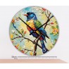 Orologio da parete artistico – Uccello multicolore con stampa materica