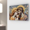 Quadro "Sacra Famiglia" Moderno su Legno bianco