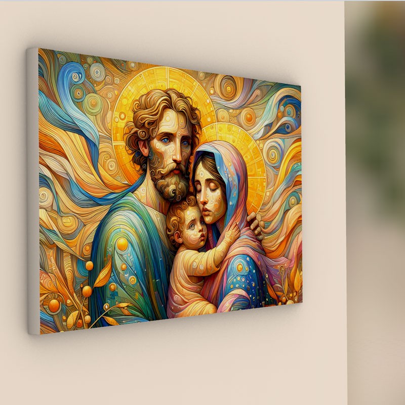 quadro sacra famiglia moderno