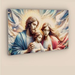 quadro sacra famiglia moderno