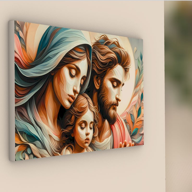 quadro sacra famiglia moderno