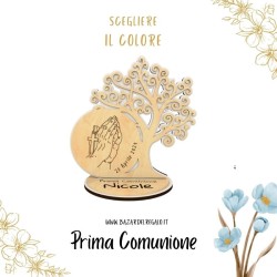 Albero della Vita Intarsiato in Legno - Bomboniera Personalizzata Elegante