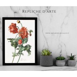 illustrazione botanica legno ecosostenibile, replica incisione botanica, decorazione floreale tradizionale