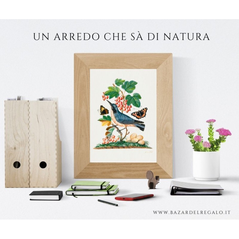 arte naturalistica XVIII secolo, Subalpine Warbler replica legno