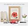 arte rinascimentale su legno, illustrazione fiore rosso vespa, Mira Calligraphiae Monumenta replica