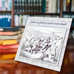 Decorazione su legno - Gustave Doré illustrazione Ulisse e consiglieri fraudolenti