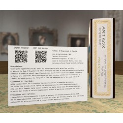 "Retro della replica con QR code e dettagli sull’opera"