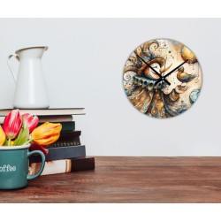 Orologio Maschera Onirica ambientato in uno studio elegante e sognante, con dettagli artistici raffinati.